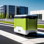 Home 14 물류관리사 물류 관련 스타트업 트렌드 - **Prompt 1: Urban Eco-Delivery Network**
"A bustling, modern city street scene at eye-level, sho...