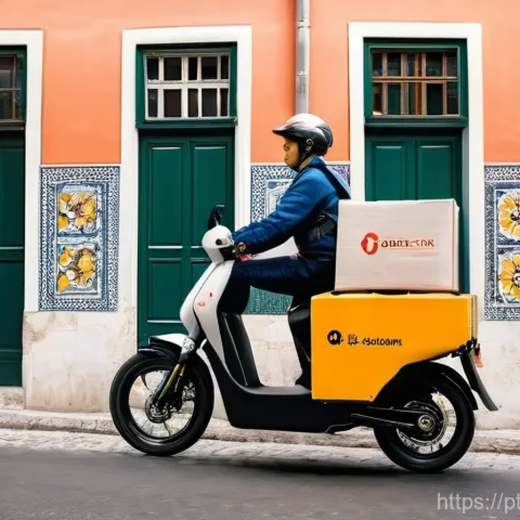 물류관리사 업무 중 애로사항 - **Urban Last-Mile Delivery Hero in Lisbon's Historic Alfama District**: A determined female delivery...