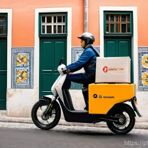 Home 25 물류관리사 업무 중 애로사항 - **Urban Last-Mile Delivery Hero in Lisbon's Historic Alfama District**: A determined female delivery...