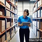 Home 17 물류관리사 물류 시스템 최적화 - **Prompt:** A split image contrasting chaotic, outdated inventory management with modern, optimized ...